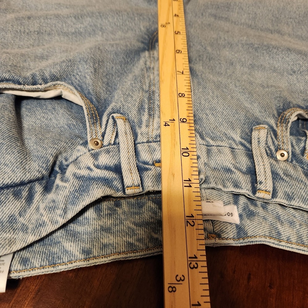 Good American Good 90's Relaxed Jean High Rise Distressed Straight Leg Size 6/28 - Picture 12 of 13